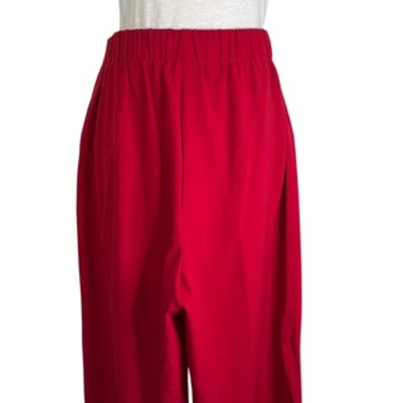 NEW 77 Park Red Sailor Pull On Pants Women’s Size 16 Trousers Wide Leg NWT - Picture 11 of 13